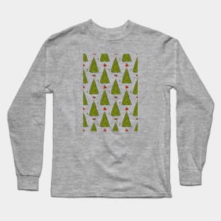 Christmas Trees Pattern Long Sleeve T-Shirt